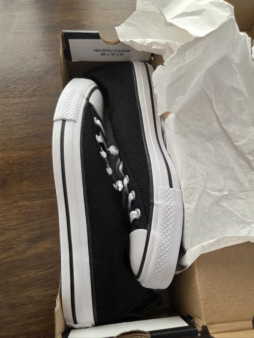 Converse Black and White Low Top Knit Sneakers